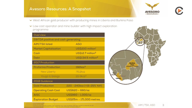 Avesoro Resources: Production Of ~220k Oz Gold In West Africa In 2018