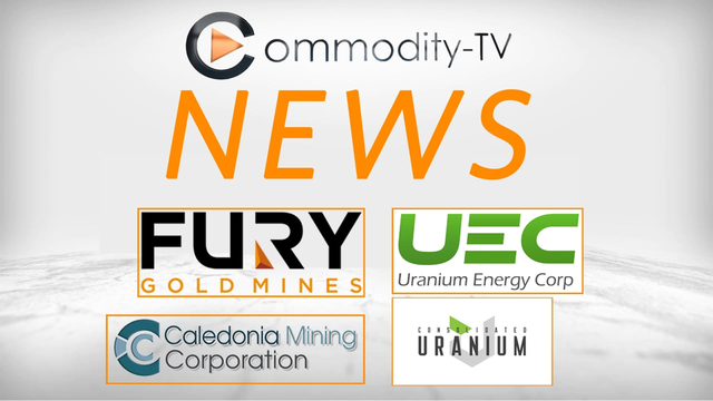 Mining Newsflash with Consolidated Uranium, Fury Gold Mines, Caledonia Mining and Uranium Energy