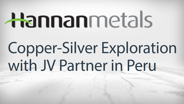 Hannan Metals: Exploration of the San Martin Copper-Silver Project with Joint-Venture Partner JOGMEC