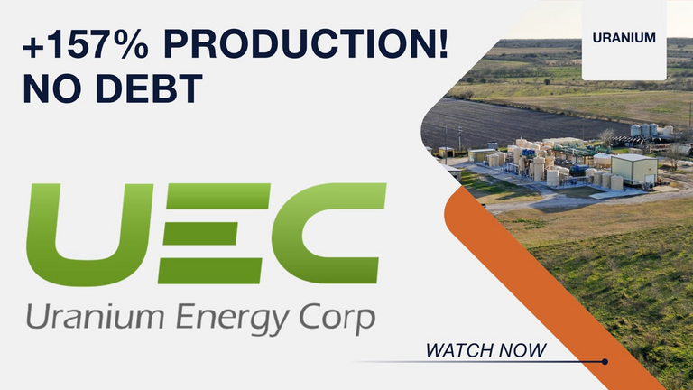 Uranium Energy: Production is Rising Sharply, Costs Fall, Zero Debt!
