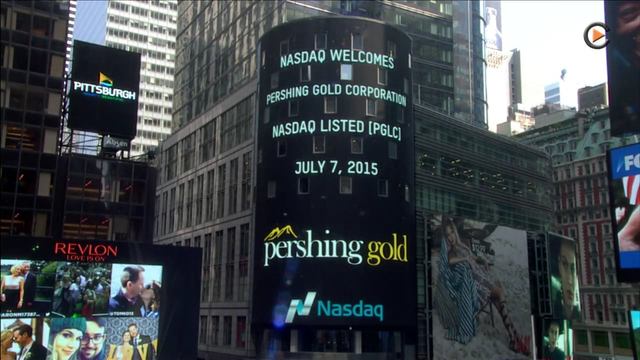 Pershing Gold NASDAQ Ceremony