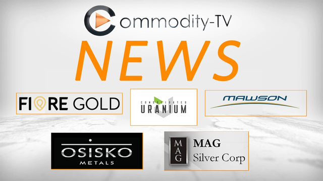 Mining Newsflash with Fiore Gold, Osisko Metals, Consolidated Uranium, MAG Silver and Mawson Gold