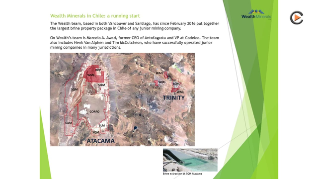 Wealth Minerals: Collecting Lithium Deposits Chile & Working Towards Development