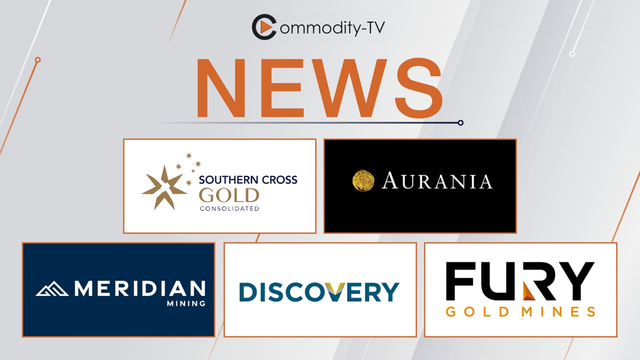 News with Southern Cross Gold, Aurania Resources, Meridian Mining, Discovery Silver and Fury Gold